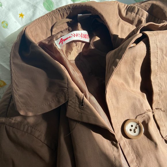 Vintage Anne Weyburn brown trench coat - Picture 3 of 3